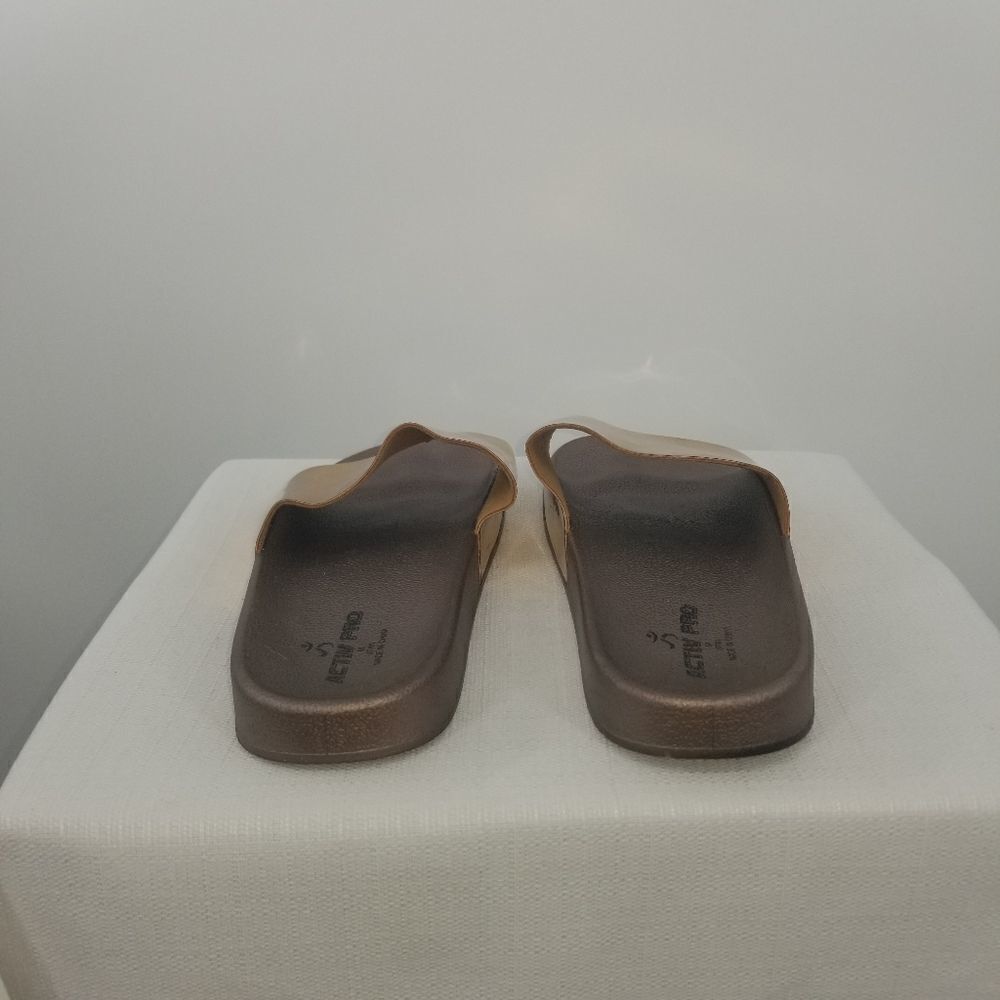 Activ Pro Metallic Gold Slide Sandals - Picture 3 of 10